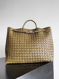 andiamo Designers Medium Shopping Tote Bags Womens Intrecciato Leather Weave Hobo Luxurys Handle Handbag Tote Bag Intrecciato Bags Large Capacity weave woven