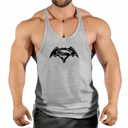 Gym Top Men Vest Sports Men 's Singlets Fitn Shirt Sleevel Sweatshirt Muscular Man Bat Thirts Speltenders Man X6QJ#