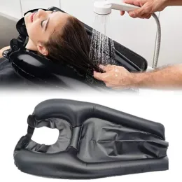 Vasche da bagno Bacini per shampoo gonfiabili in PVC Salon Pad per shampoo portatile Materiale Lavello Capelli a casa Vassoio per la testa pieghevole per parrucchiere