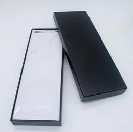 Gift Wrap Black Cardboard Necktie Package Boxes Men's Tie Display Storage Cases With Clear Window Wholesale