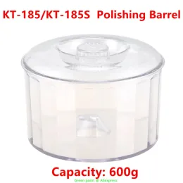 Lastoportsen Nya 1 st tydliga glasfat för KT185 KT185S smycken Polering Hine Accessories Magnetic Tumbler 600g Capacity Polish Tools