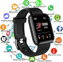 116Plus Smart Armband Color Pekskärm Armband Band Verkligt hjärtfrekvens Blodtryck Sleep9756936