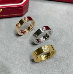 Anelli a fascia Nuovo anello d'amore Gioielli Anello in oro per donna Lega di acciaio al titanio Processo placcato oro Accessori moda Gioielli in oro per gli amanti