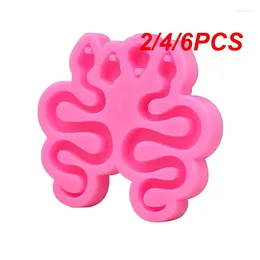 Moldes de cozimento 2/4/6pcs formas cruzadas brincos resina molde cobra silicone artesanato moldes urso molde para fazer jóias epóxi