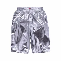 Plus Größe 8XL Sommer Männer Lose Sier Shorts Männlich Casual Shiny Jogger Jogginghose Männer Motorrad Metallic Kurze Hosen A9051 d6QN #