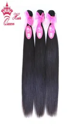 Queen Hair Products DHL Natural em linha reta virgem cabelo humano brasileiro misturado length3pcslot 8quot28quot Sem derramamento f27033497999403