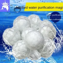 Delar Aquarium Fish Tank Filter Media Material Aktivt kol Ceramic Ring Bio Ball med Net Bag Bakteriell hus Akvariumförsörjning