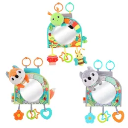 Zagen Baby Car Mirror Proach View View Mirror Cartoon Animal Plush Doys for Baby Bear Face With With Wide Crystal Clear