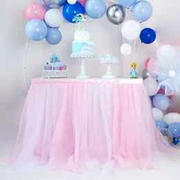 테이블 스커트 2.7m 툴리 웨딩 장식 베이비 샤워 홈 섬유 파티 생일 투투 용품
