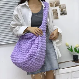 Evening Bags Casual Ruched Large Hobos Tote Bag Designer Women Shouder Nylon Padded Crossbody Big Puffer Shopper Purses 2024