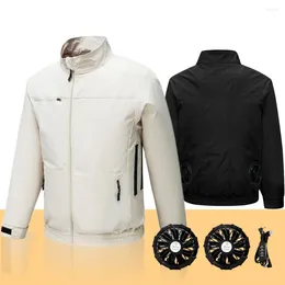 Men's Jackets Summer USB Charging Cooling Vest Jacket Fan Work Clothes Men Air Conditioning Women For High-temperature Worker