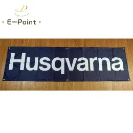 Tillbehör 130GSM 150D Material Sverige Husqvarna Racing Banner 1.5ft*55*150 cm) Storlek för hemflagga inomhus utomhusdekor YHX033