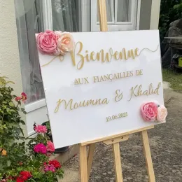 Albumy Mariage ślub Welcome znak winylowych naklejki niestandardowe