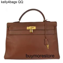 Totes Handbag Keliys 50cm ko Togo läder Toppkvalitet Handgjorda 40 cm väska version version för Cadena Brown Logo