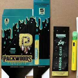 Packwoods Live harts engångsspodförångare penna 1.0 ml tom tankanordning 350 mAh laddningsbar pod keramisk spole förångare med förpackningsbox