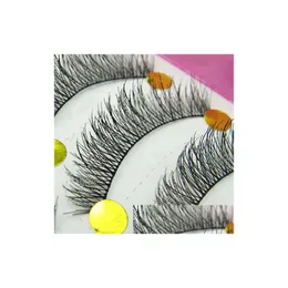 False Eyelashes Wholesale- 10 Pairs Black Long Thick Makeup Beauty Extension Cross Eye Lashes Drop Delivery Health Eyes Dhlge