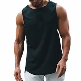 Mens Fitn Tank Tops Quick Dry Sports Training Muscle Vest Running Fitn Sleevel Singlelet Yoga Bodybuilding Underhirt A8HL#