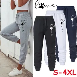 Women Cat Paw Printed Sweatpants High Quality Cotton Long Pants Jogger Byxor Outdoor Casual Fitness Jogging Y240309