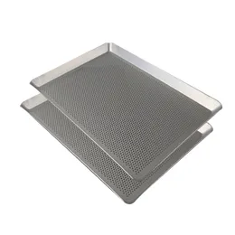 Quadratisches Aluminiumlegierungs-Antihaft-Kuchen-Plätzchen-perforiertes Tablett mit Löchern, Ofen-Hitzebeständigkeits-Backform-Küchen-Backgeschirr 240318