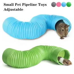 Tunnels Small Pet Tunnel Toys Guinea Pig Toy Hedgehog Pipeline Chinchilla Aisle Mink Channel Hamster Toys Telescoping Pet Accessories