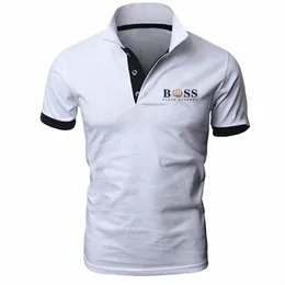 BSS Flex Apparel 2023 New Summer Men's Casual Busin Polo Shirt Shirt Shirt Soulder Creatable Drying Drying Slim Fit Sports P6du#