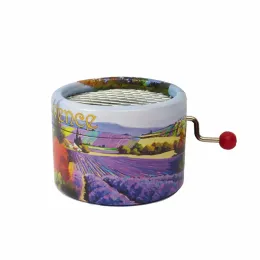 Caixas Românticas Provence Hand Crank Music Box Paris Gifts de Natal Incomuns para Amantes