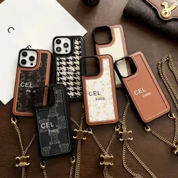 Designer Phone Case Luxury Brand for iPhone 15 14 13 12 Pro Max 14Pro 15 Pro 13Pro 12Pro case Letter Lanyard Phone Case Cheap Dropshipping