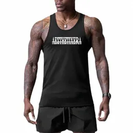 Mens Brand Cool Muscle Casual Quick Dry Tank Top Fitn Workout Gym Mesh Vest Slim Fit Running Underhirt ärm ära singlets n1rd#