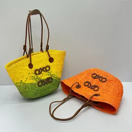 Womens Crochet Knitting Straw Grass Bags Fashion Summer large capacity HOBO bohemian style beach handle handbag women designer totes shoulder big bag