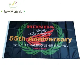 액세서리 일본 Honda 55 주년 깃발 2ft*3ft*3ft (60*90cm) 3ft*5ft (90*150cm) 크기 홈 플래그 배너 선물을위한 크리스마스 장식