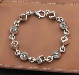 Designer de prata enigma cruz pulseiras pulseira para homens e mulheres marca de luxo tendência personalidade punk cruz estilo amantes presente hip hop rock jóias topo