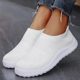 Casual Buty Sneakers na letni płaski poślizg na skarpetkach zapatillas Mujer Breather Sports Female Mejczyki