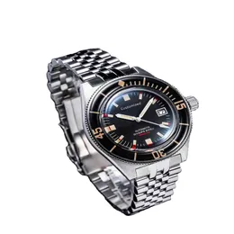 Alta qualidade cinquenta braças estilo mergulhadores relógio automático safira moldura luminosa 20atm relógio de pulso marinho 219v