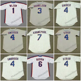 Erkekler 1963'lerin-1987'nin yeni Mookie Wilson Bud Harrelson Duke Snider Ron Swoboda Rusty Staub David Wright Wally Backman Ed Kranepool Tutkunu York Beyzbol Forması S-5XL