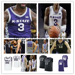 Ncaa Kansas State Wildcats Basketball Jerseys Keyontae Johnson Markquis Nowell NaeQwan Tomlin Desi Sills David NGuessan Cam Carter Ismael Massoud Abayomi Iyiola