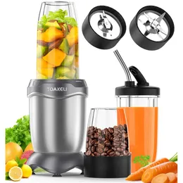 TOAKELI Smoothie 850W Miscela pesonale compatta, Set di miscele di succhi per Fozen Dinks, frappè, salse, ecc., Tazza potabile da 20 Oz, 2 * Cove per ugelli, Sie