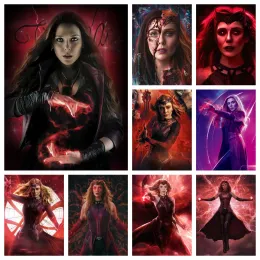 Stitch 2022 New Crystal Crystal Scarlet Witch Diamond Bordado Pintura Wanda Maximaff Picture Cross Stitch Mosaic Manual Decoração de casa