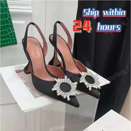 Amina Muaddi Begum 90mm Salto Sem Encosto Feminino Salto Sem Encosto Designer De Luxo Rossi Salto Sem Encosto Festa Sapatos De Casamento 100% Sola De Couro Entrega Dentro De 24 Horas