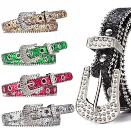 Euro-american style rhinestone Spice Belt ins Style personality sequin hollowed-out air eye all matching decorative belt