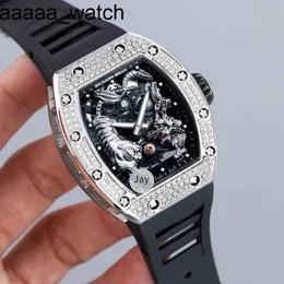 Richardmill de luxo mecânico Relógio de pulso Mens RMS5101Tiger e Dragon Michelle Yeoh Tiger Tourbillon