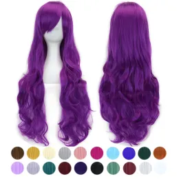 Parrucche Soowee 30 colori capelli ricci lunghi arancione viola parrucche cosplay resistenti al calore accessori per capelli sintetici parrucca da festa per le donne