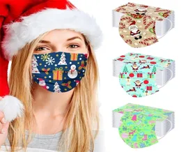 Одноразовая маска для лица с рождественским принтом, 3-слойные маски для женщин, нетканая маска Jetable Mascherina Mascherine, высокое качество3942137