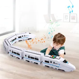 1 10 Harmony Simulazione vagone ferroviario Treno ad alta velocità Giocattoli per ragazzi Suono elettrico Luce Treno EMU Modello Puzzle Bambino Auto giocattolo 240319