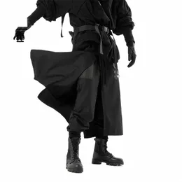 11 BYBB: s Dark FuncTial Robe Kjol Pants 2023 Autumn Tactical Kirt Joggers Pant Men Outdoor Hip Hop Streetwear Trouser Y2K V05P#
