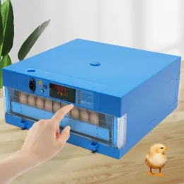 Acessórios AC110V / DC12V Azul 80W 64 Ovos Incubadora Automática Digital Chicken Egg Hatcher Controle de Temperatura