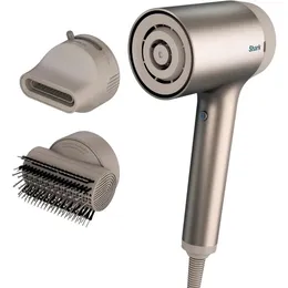 Secador de cabelo iônico com concentrador 2 em 1 e acessórios de estilo, predefinições automáticas, ar giratório 240325