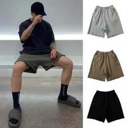 Kan ye mens shorts designer shorts gym shorts vår sommar och höst män och kvinnor med tunga tvättade shorts mode gata kläder kör fitness lös passform