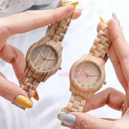 masculino de luxo assiste mulheres bambu moda digital criativo anti aço banda feminina madeira sândalo quartzo