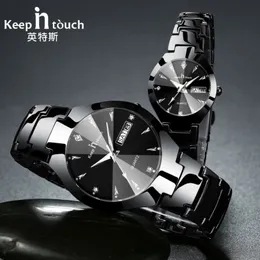 İletişimde Tutun Lüks Lover Watches Quartz Takvim Elbise Kadınlar Erkekler İzle Çiftler Bilek saati Relojes Hombre 2019 Kutu CJ1300R