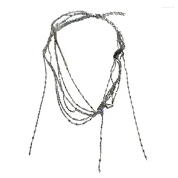 Halsband Y1UE, einzigartiges Stein-Halsketten-Zubehör, modischer Schlüsselbein-Ketten-Halsschmuck